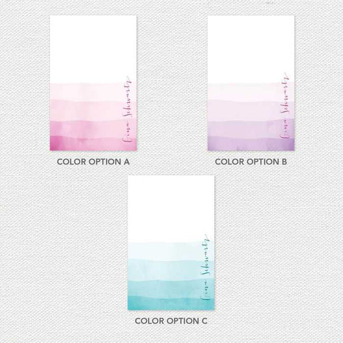 Watercolor Waves Custom Notepad