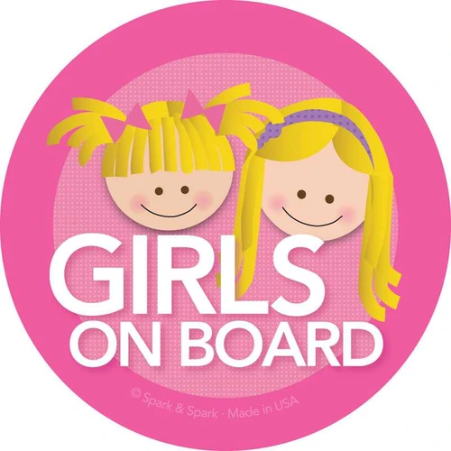 Cute Baby On Board Sticker with Blonde Girls | Spark & Spark