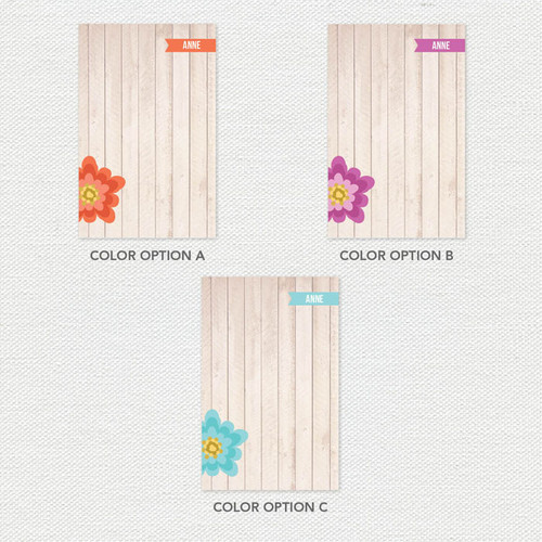 Rustic Flower Custom Notepad