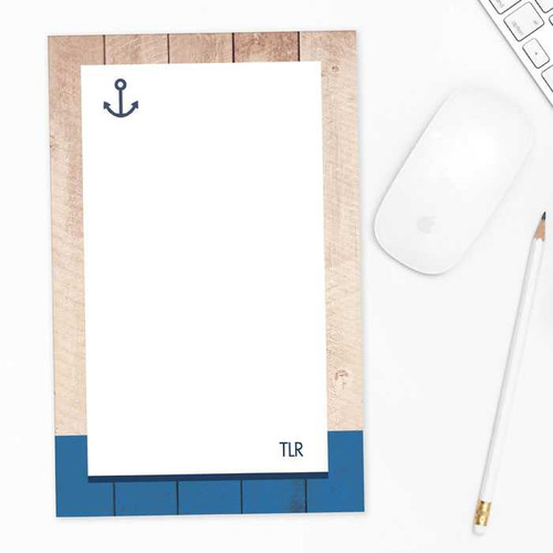 Rustic Anchor Custom Notepad