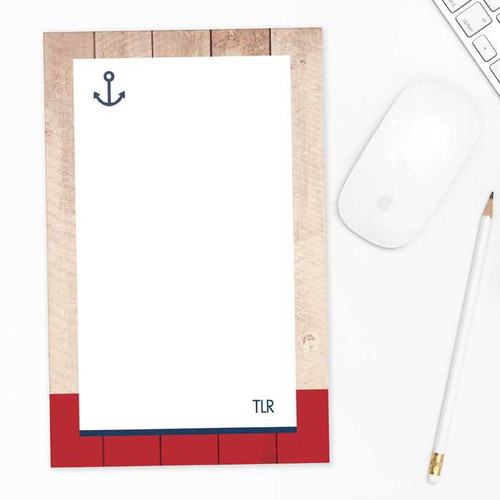 Rustic Anchor Custom Notepad