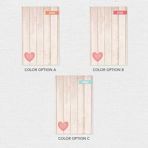 Rustic Heart Custom Notepad