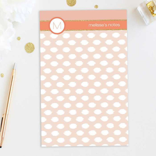 White Spots & Bar Custom Notepad