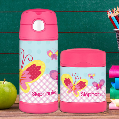 Smiley Butterfly Thermos Food Jar