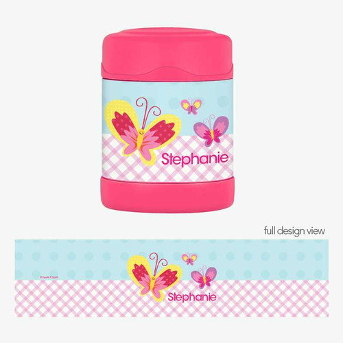 Smiley Butterfly Thermos Food Jar