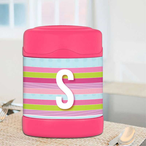 sweet lines personalized thermos food jar for kids