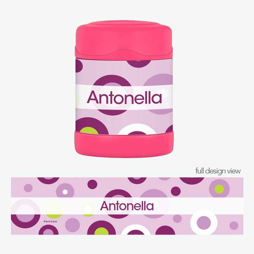 Circles and Circles Purple Thermos Food Jar