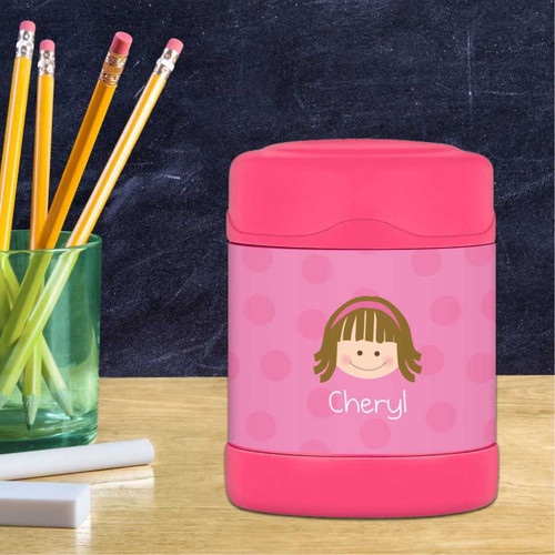 Just Like Me Girl Pink Kids Thermos Food Jar