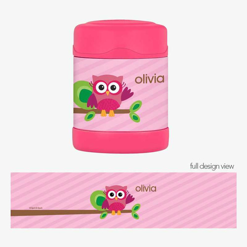 Pink Owl Be Yours Thermos Food Jar