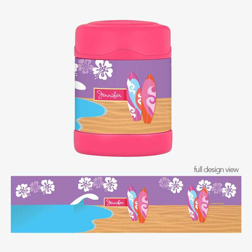 Surfing the Waves Thermos Food Jar
