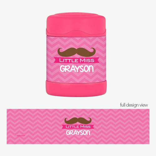 Little Miss Mustache Thermos Food Jar