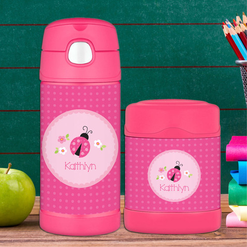 Sweet Pink Lady Bug Thermos Food Jar
