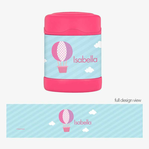 Pink Hot Air Balloon Thermos Food Jar