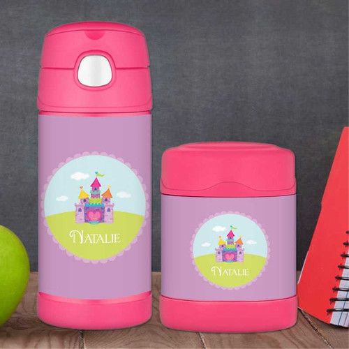 Pretty Heart Castle Thermos Food Jar