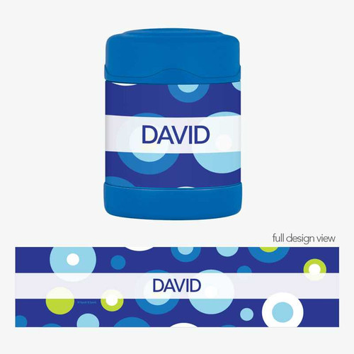 Circles and Circles Blue Thermos Food Jar