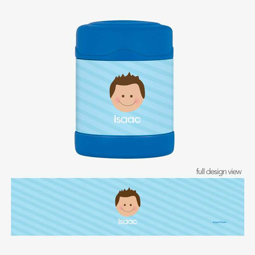 Just like Me Boy Light Blue Thermos Food Jar