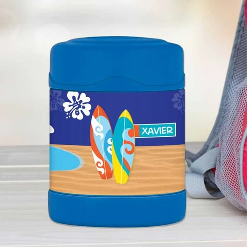surfing boards personalized thermos food jar for kids