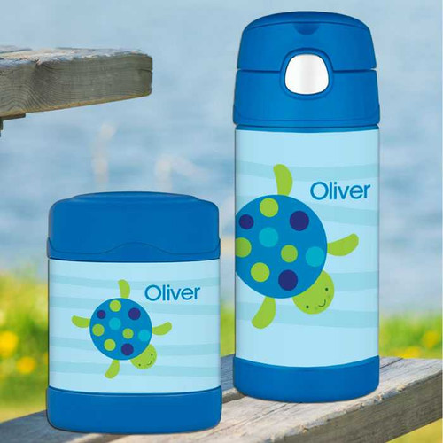 Swimming Blue Turtle Thermos Food Jar