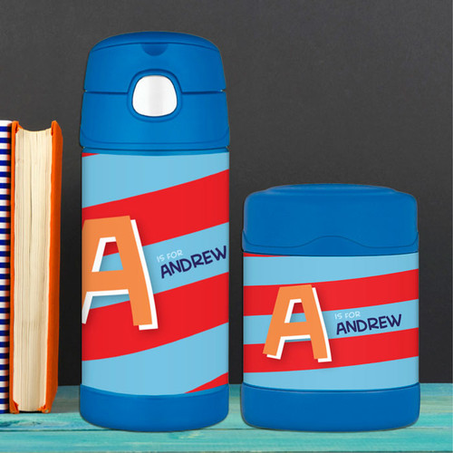 Brilliant Initial Red Thermos Food Jar