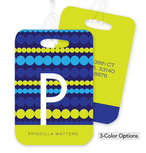 Simply Blue Dots Bag Tag