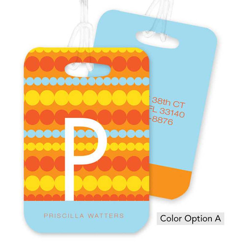 Simply Blue Dots Bag Tag