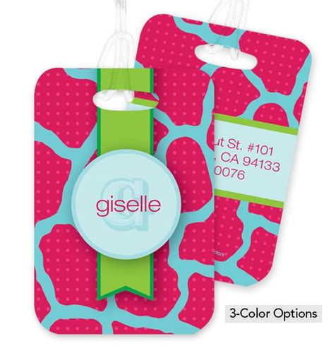 Cute Pink Rocks Bag Tag