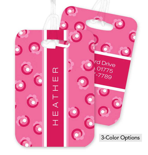 Yellow Small Swirls Bag Tag