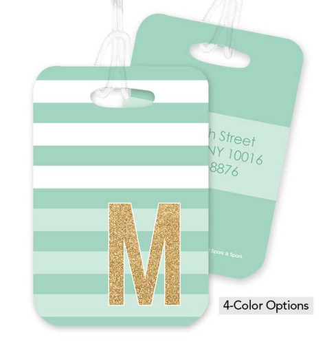 Modern Initial Bag Tag