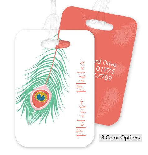 A Beautiful Feather Bag Tag