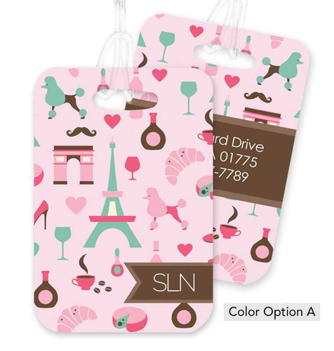 Paris Chic Style Bag Tag