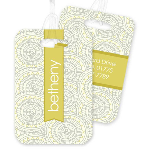 Circles and Shapes Bag Tag