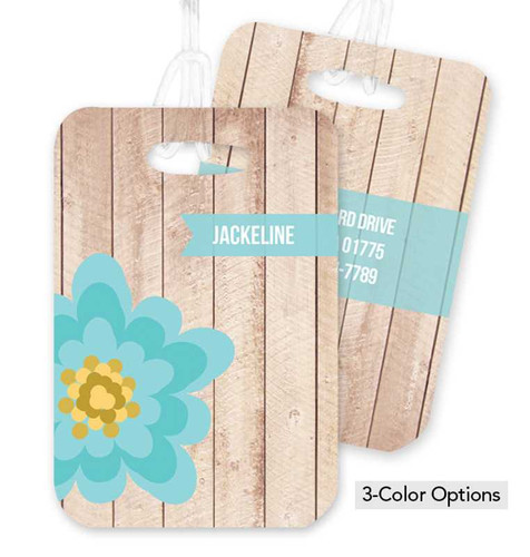 Rustic Flower Bag Tag