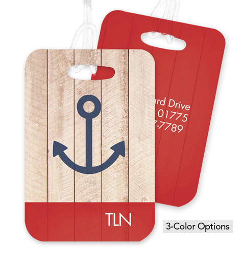 Rustic Anchor Bag Tag
