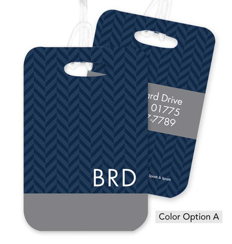 Herringbone Mood Bag Tag
