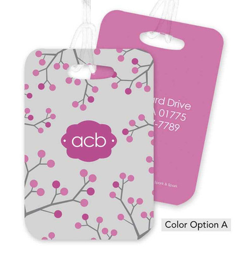 Branches and Dots Bag Tag