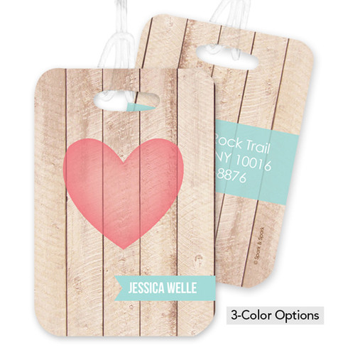 Rustic Heart Bag Tag