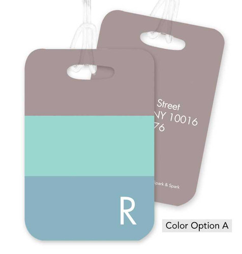 Three Colorful Rows Bag Tag