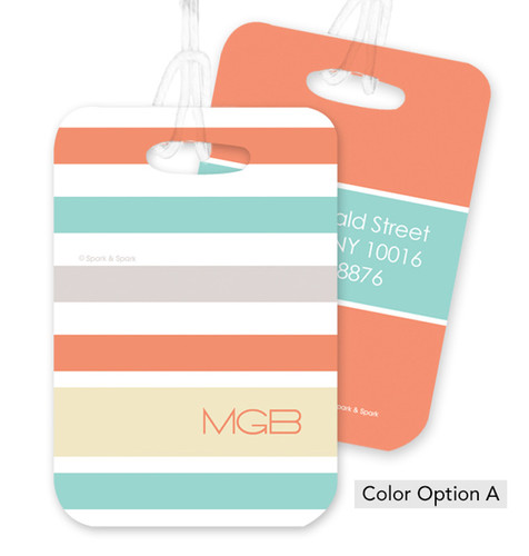 Array of Pastel Stripes Bag Tag