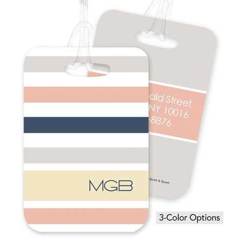 Array of Pastel Stripes Bag Tag