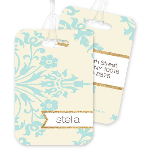 Tapestry Pattern Damask Bag Tag