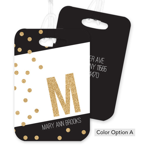 Initial & Dots Bag Tag