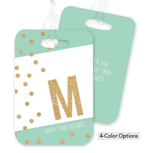 Initial & Dots Bag Tag