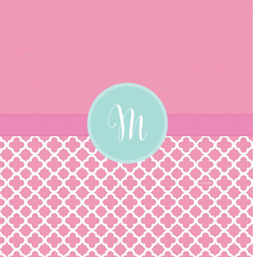 Pretty Pink Quatrefoil Shower Curtain