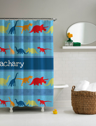 Dinosaur Trails Shower Curtain