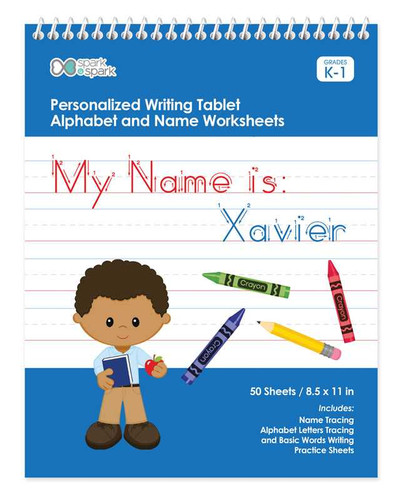 English Writing Book with African American Boy