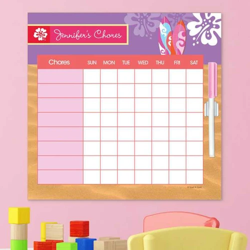 Surfing The Waves Kids Chore Charts