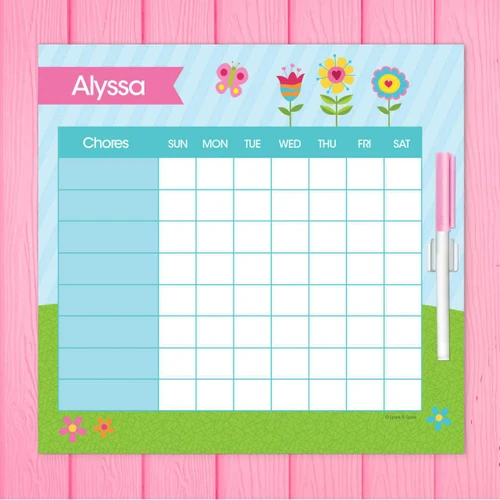 Spring Blooms Toddler Chore Chart