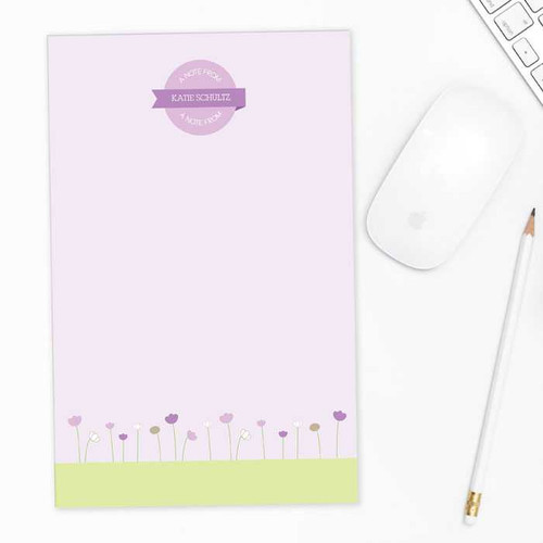 Sweet Field Circle Custom Notepad