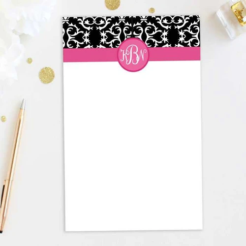 Awesome Personalized Lined Notepads | Victorian Initials