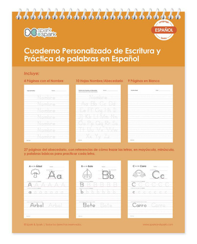 Spanish Vertical Writing Book For Boys